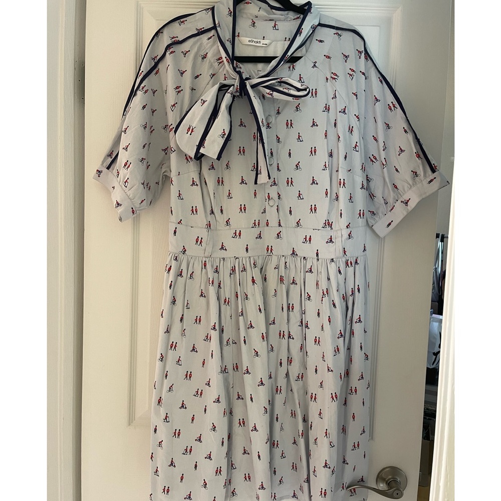 EShakti British Guard Print Dress